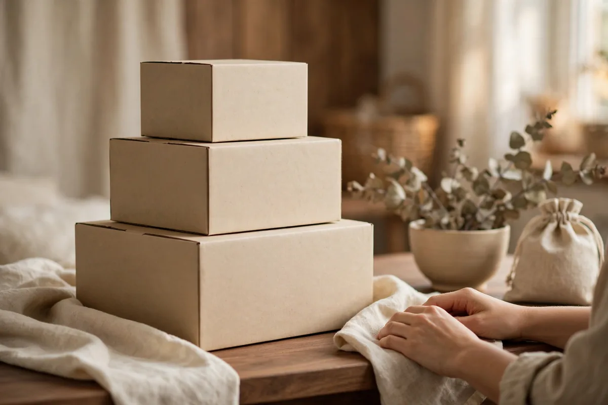 Stacked plain boxes
