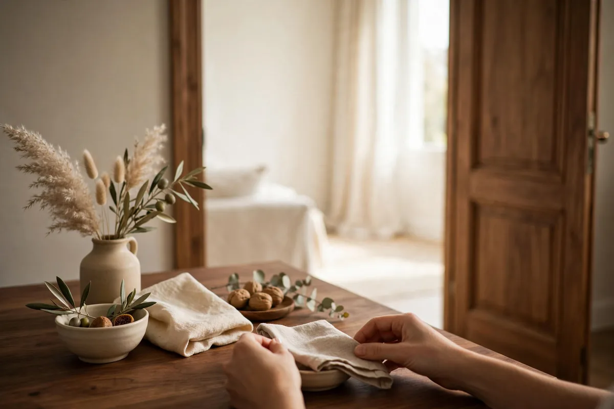 An open door to a bright room